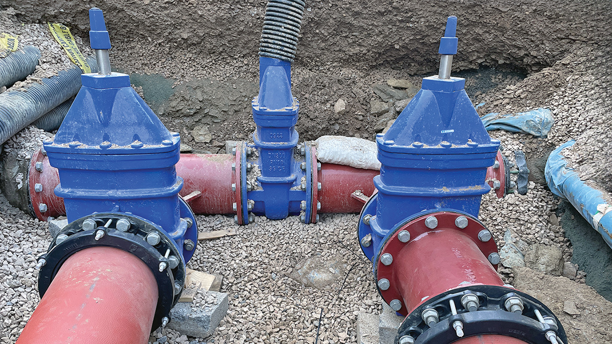 Newly installed manifold - Courtesy of Galliford Try