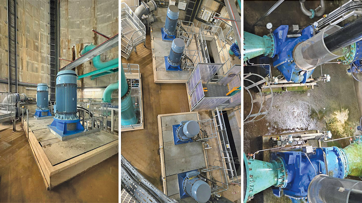 Milngavie pumping station dry well floor - Courtesy of WGM Engineering