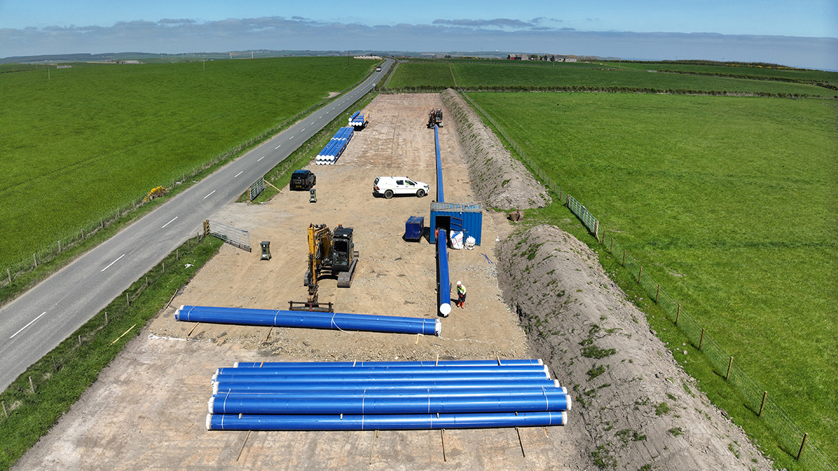 Weld area for pipe installation- Courtesy of Caledonia Water Alliance