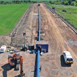 Pipe welding for installation - Courtesy of Caledonia Water Alliance