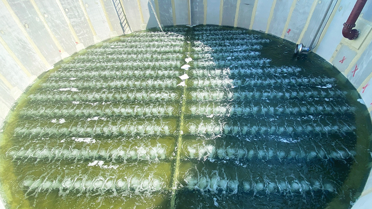 New aeration tank - Courtesy of Ward & Burke