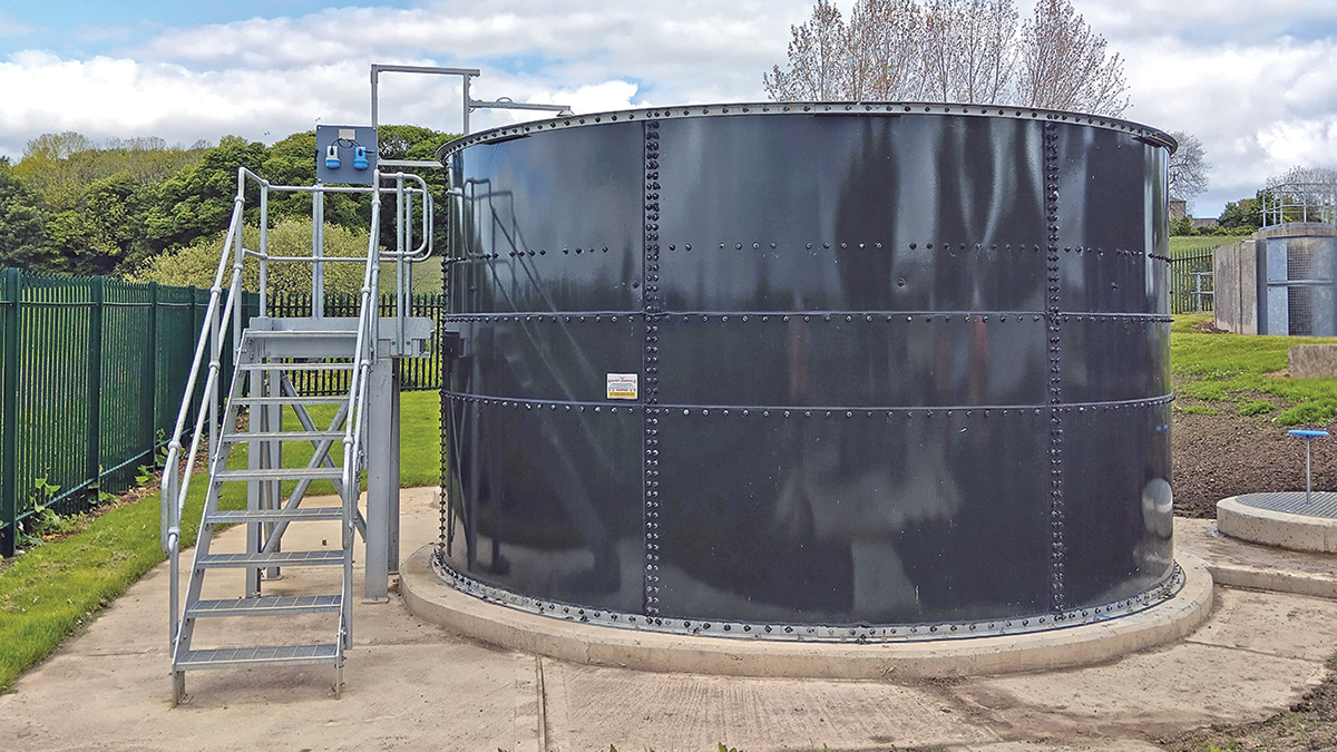 Completed Greatham STW storm tank - Courtesy of Esh Stantec