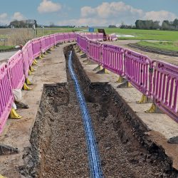 Preparing for a section of open cut pipe installation - Courtesy of @one Alliance