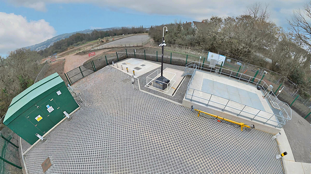 The new compound (March 2025) - Courtesy of Welsh Water