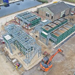 Aerial picture of side-stream treatment package plant from Siltbuster Group - Courtesy of @one Alliance