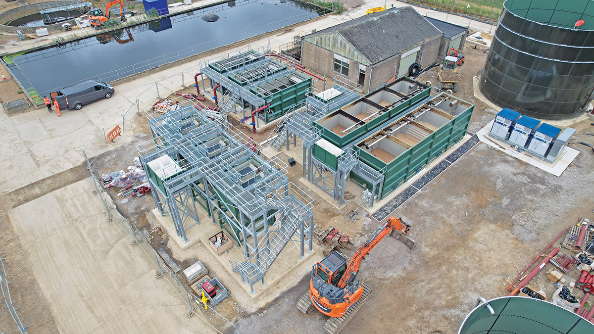 Aerial picture of side-stream treatment package plant from Siltbuster Group - Courtesy of @one Alliance
