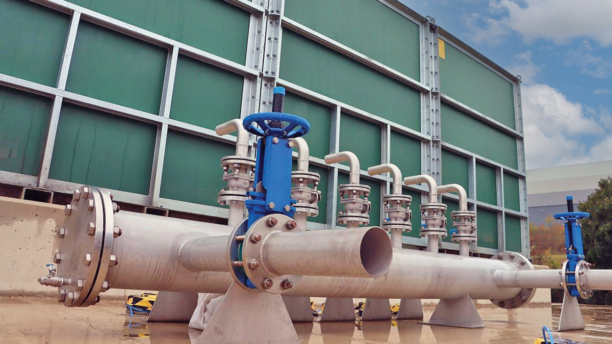 Pipework installed as part of the SAF units - Courtesy of @one Alliance