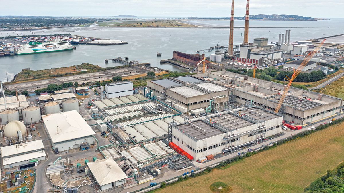 Ringsend WwTP Site - secondary treatment upgrade in progress - Courtesy of Uisce Éireann