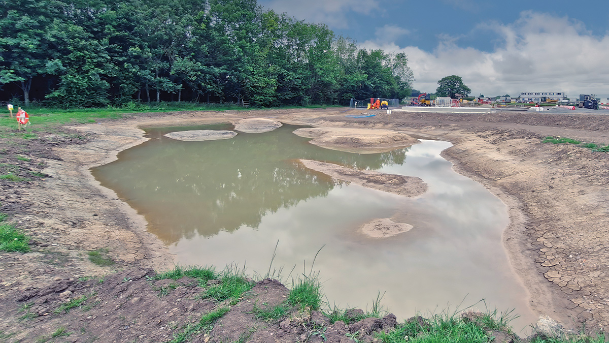 Green outfall under construction - Courtesy of Mott MacDonald Bentley