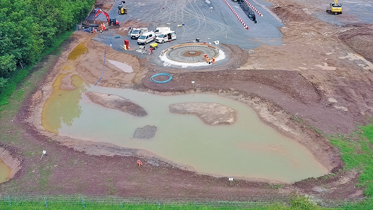 The new wildlife pond scores biodiversity units to help project meet the BNG requirements - Courtesy of Mott MacDonald Bentley