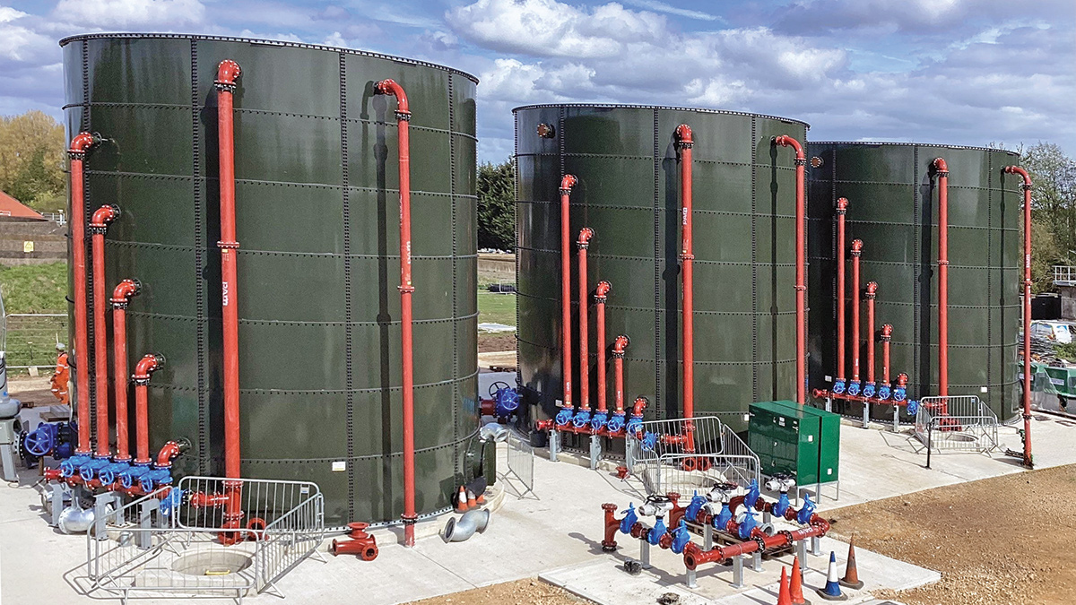 Sutton in Ashfield STW sludge thickening tanks - Courtesy of MWH Treatment
