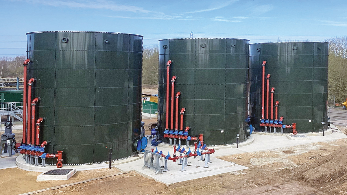 Retford STW sludge thickening tanks - Courtesy of MWH Treatment
