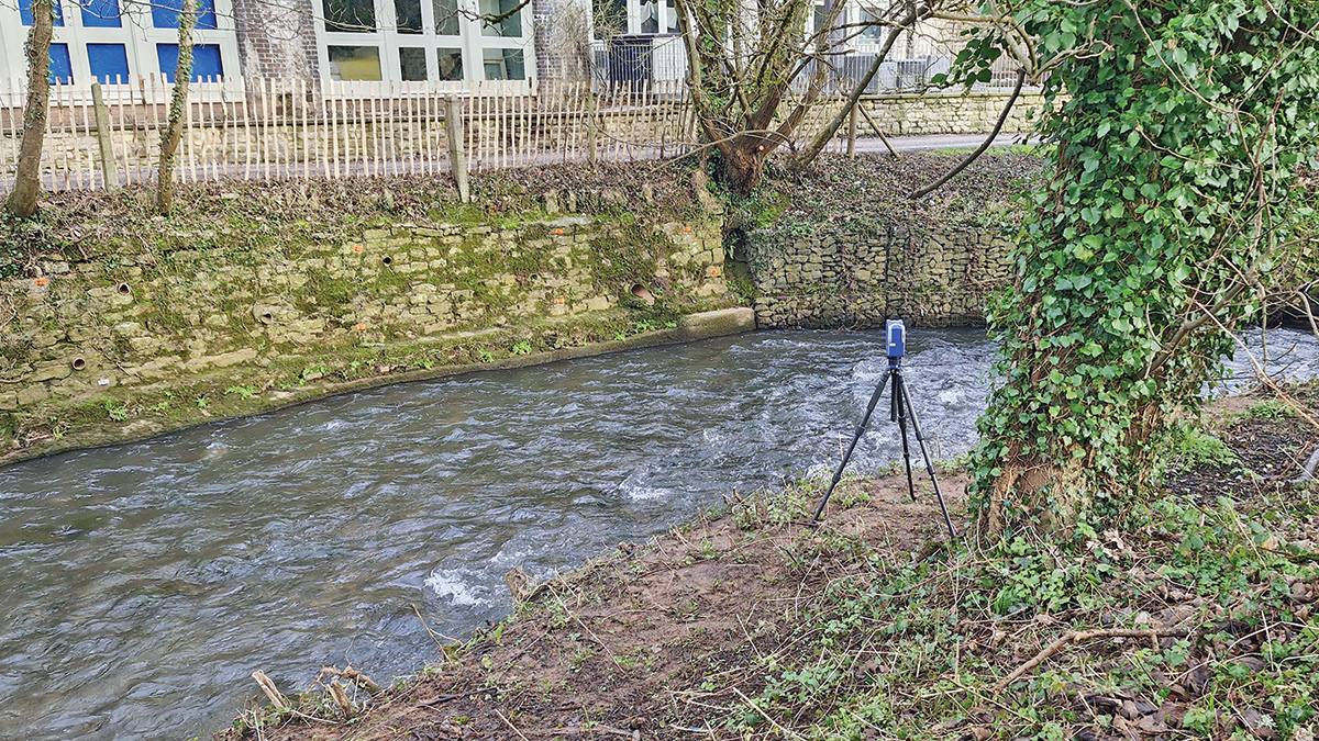 Retaining wall bridge monitoring targets - Courtesy of BIMTek Limited