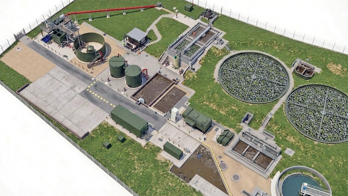 Model showing the new assets at Shoscombe WRC once upgrades complete - Courtesy of BIMTek Limited