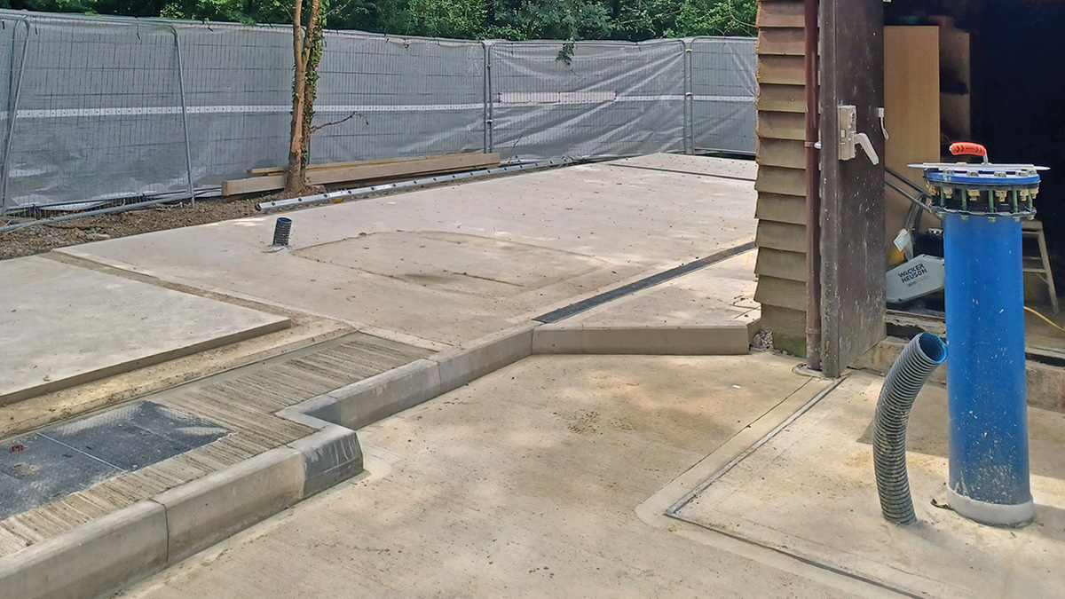 New generator & fuel tank slab - Courtesy of Ward & Burke