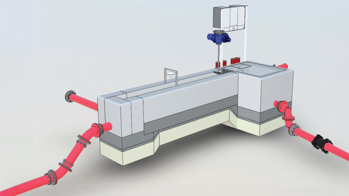 3D model section for import onto Leica iCON - Courtesy of Mott MacDonald Bentley