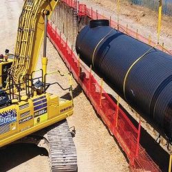 Start of the installation of the 2.6m diameter Weholite® pipes from SDS Limited - Courtesy of @one Alliance