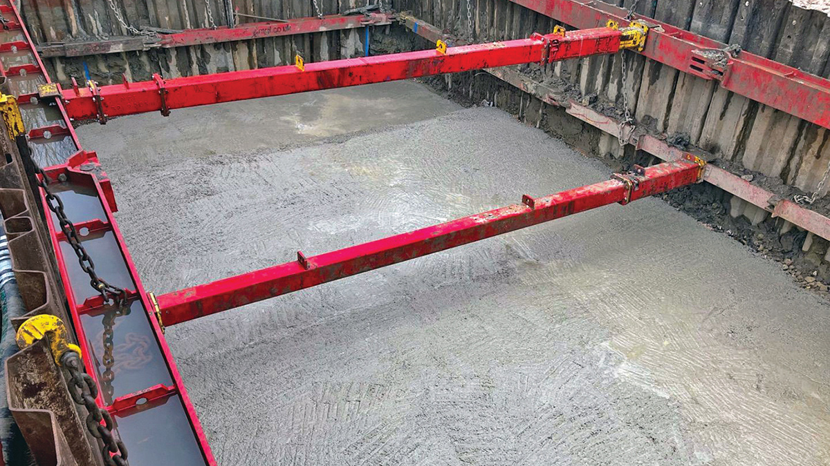 Concrete base of the new storm tank - Courtesy of Stonbury