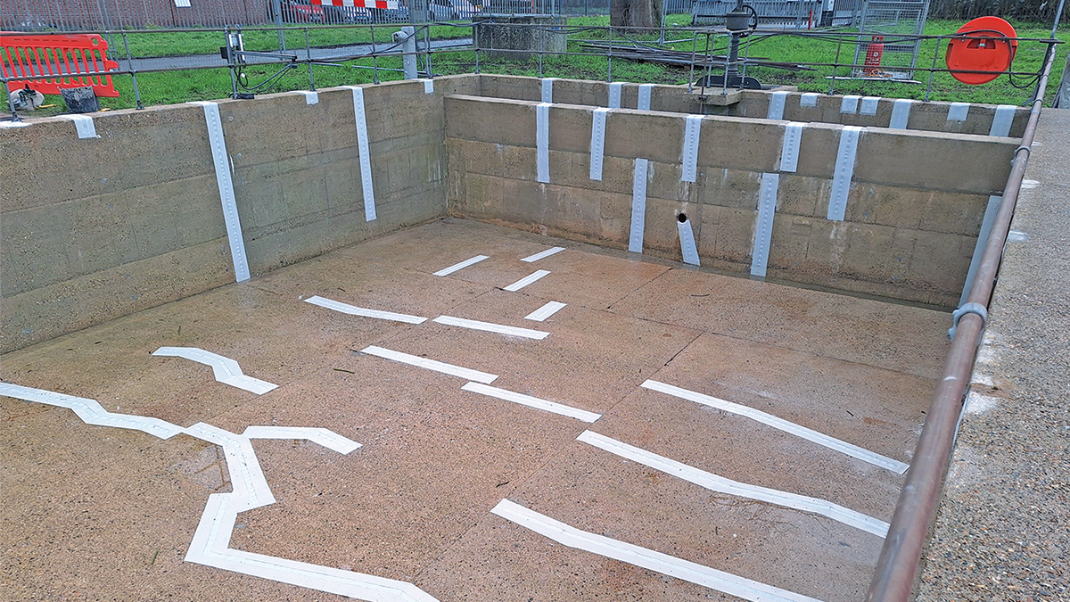 Concrete repairs to rectangular storm tanks - Courtesy of Ward & Burke