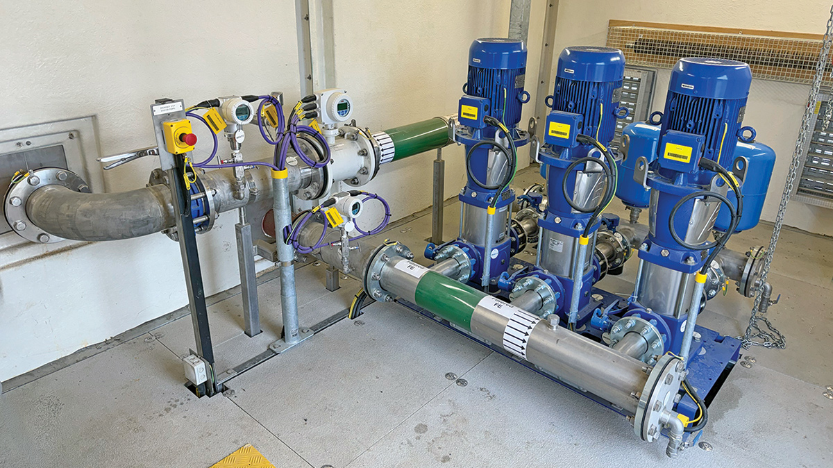 New washwater booster pumps - Courtesy of Ward & Burke