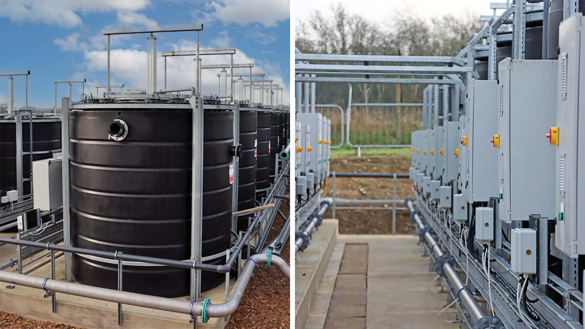 The Thurleigh WRC biological algae treatment system from Industrial Phycology Ltd - Courtesy of @one Alliance