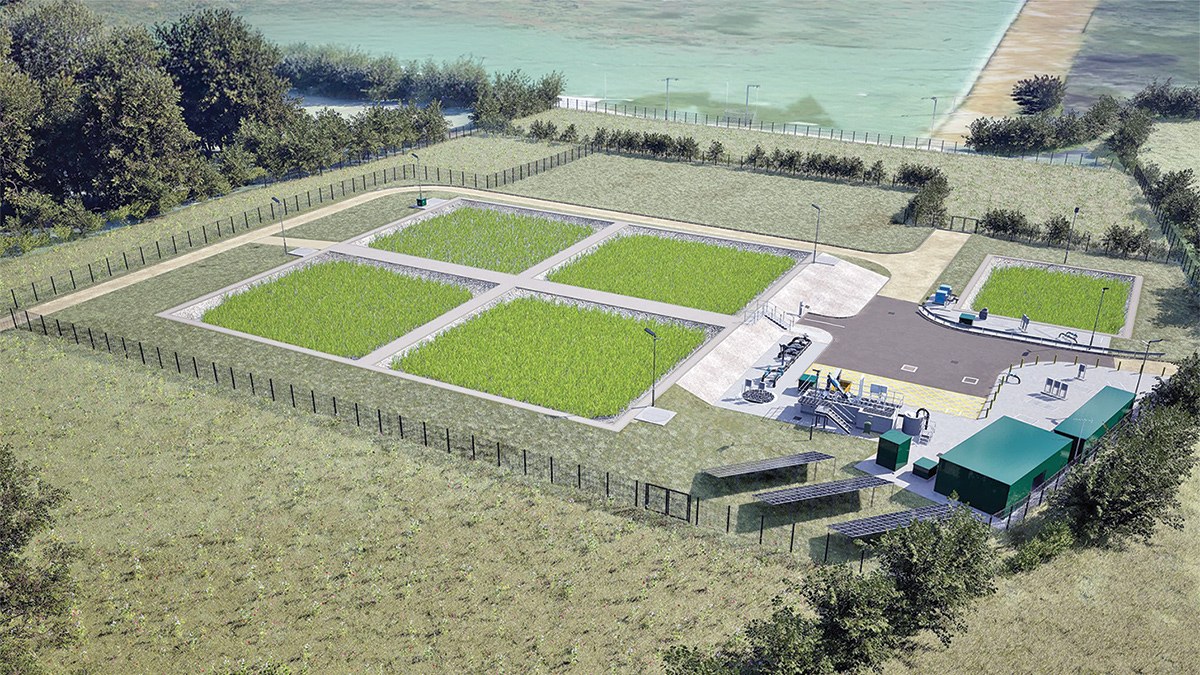 CGI of new sustainable Garrison WwTW - Courtesy of WEST Project