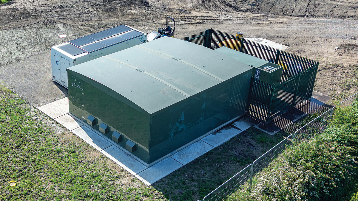 Compound nearing completion, awaiting finished hard standing and fencing - Courtesy of Esh Stantec
