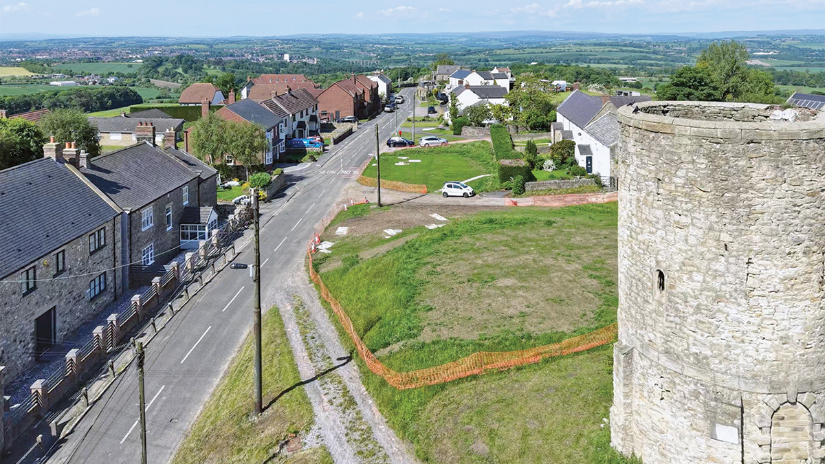 Reinstatement of the village green nearing completion - Courtesy of Esh Stantec