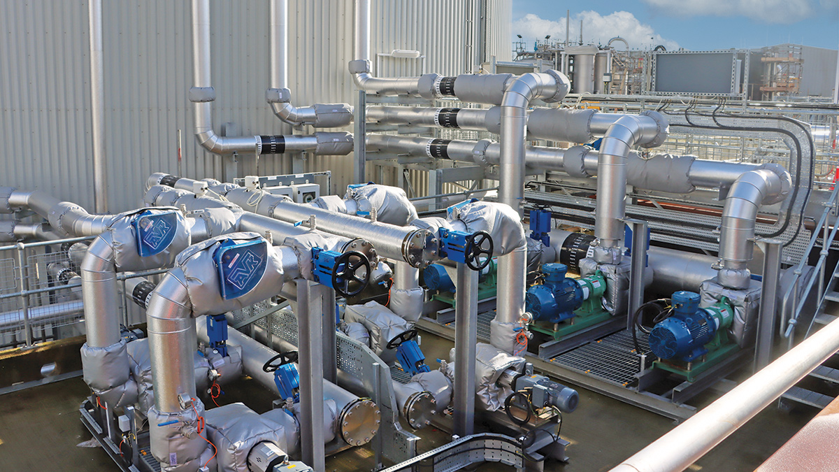 Connecting pipework into the new digesters - Courtesy of @one Alliance