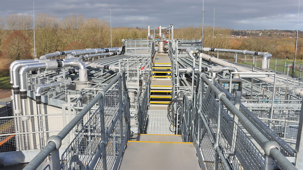 Access to the new digester roofs - Courtesy of @one Alliance