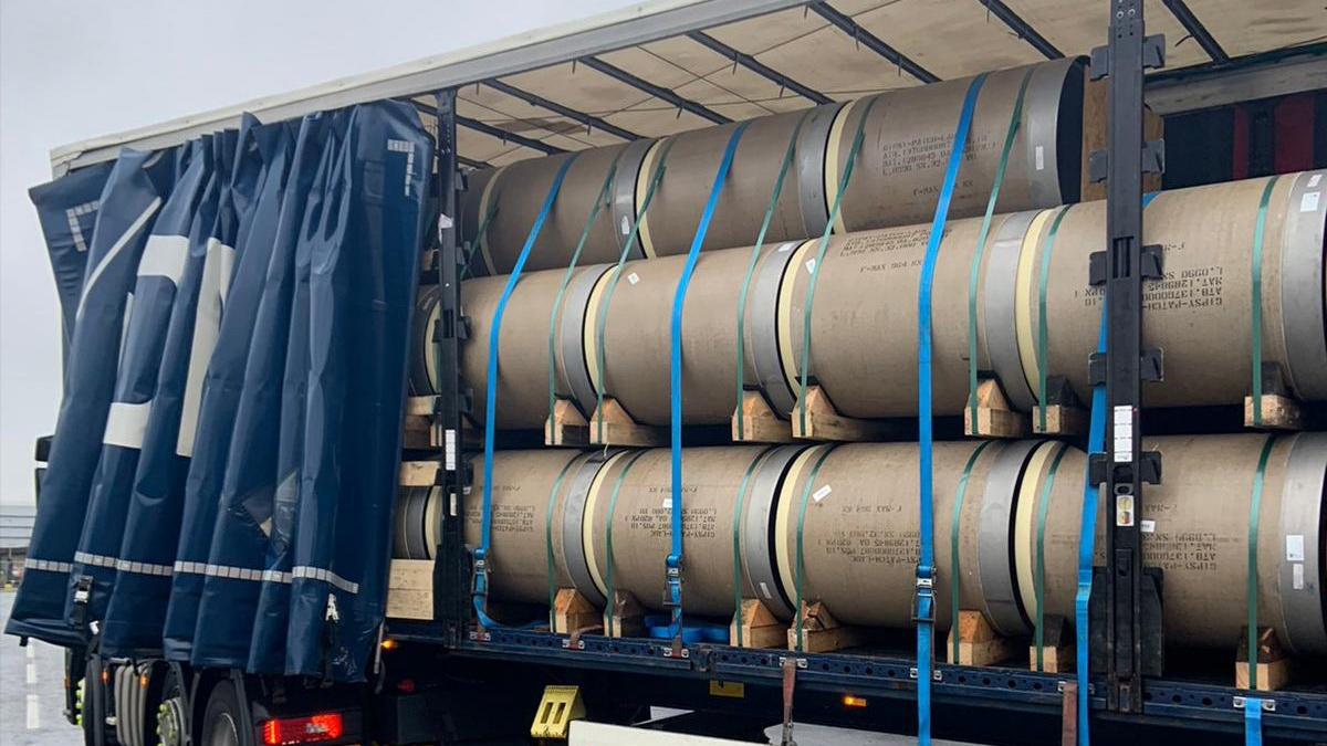 First post-Brexit delivery of Amiblu pipes (January 2021)