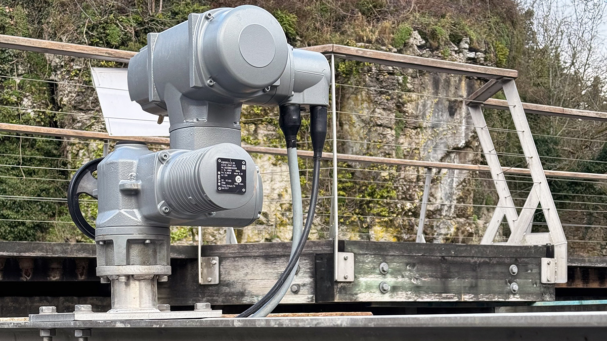 An AUMA SA07.6-F10 actuator in action at Cromford Mills Derbyshire
